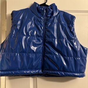 Shiny Blue Puffer Vest